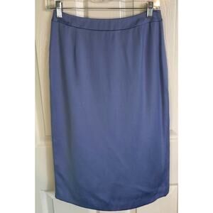Talbots Petites Silk Blend Lavender Skirt Back Zipper Midi Length - Size 4